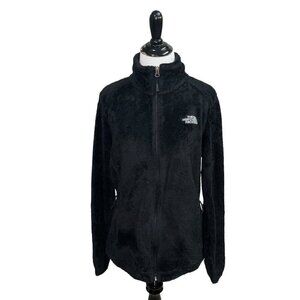 The North Face Women's M Medium Osito Jacket Full Zip Plush Black Outdoor Hiking